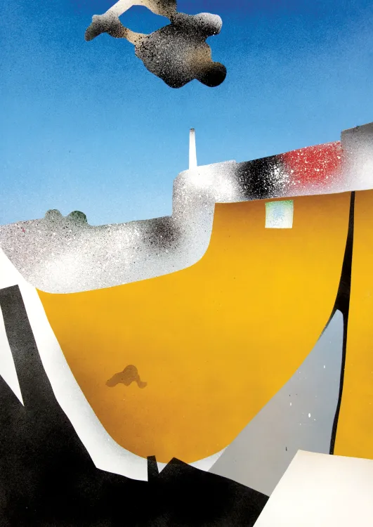 Giorgio Zattoni, Vans Cab 5 ADV on Thrasher Magazine, photo Ortiz, 1999 - illustrazione di Woc