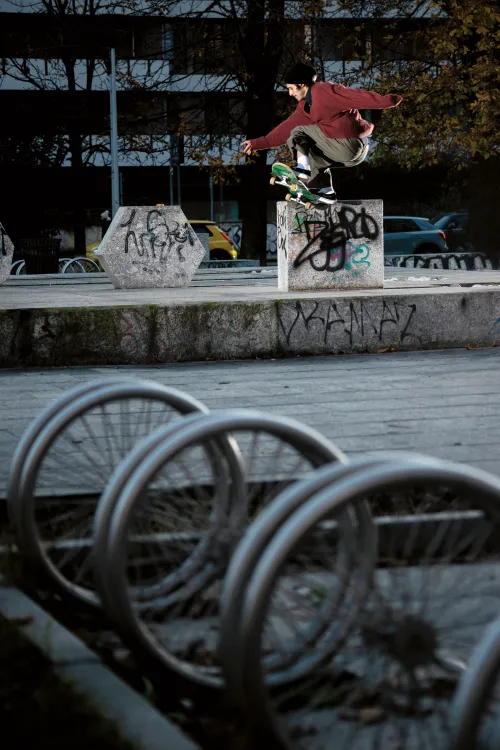 Mattia Turco, Fs 180 Fakie Nosegrind, foto Ayman Youssef