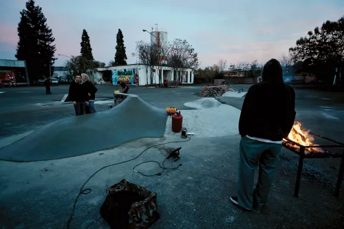Le attese infinite per l’asciugatura del cemento nei mesi invernali - foto Federico Casella